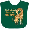 thumbnail image 3 of Inktastic My Great Aunt Loves Me Big Time Cute Giraffe Family Boys or Girls Baby Bib, 3 of 4