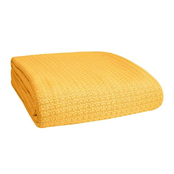 BELIZZI HOME 100 Cotton Bed Blanket, Breathable Bed Blanket Queen Size
