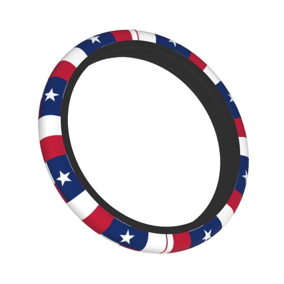 Steering Wheel Cover For 15 Inches Texas Flag Neoprene Anti-Slip Universal Car Steering Wheel Grip Wrap Protective Case Cover