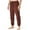 Brown, variant on Xysaqa Men Cotton Lounge Pants , Men's Comfy Jogger Sleep Pant Pajama Drawstring Elastic Waist S-3XL