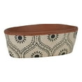 thumbnail image 3 of Foreside Home & Garden Natural Handthrown Oval Terracotta Planter with Handpainted Block Pattern, 3 of 7