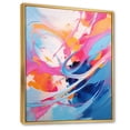 thumbnail image 2 of Designart "Flowing Colors Pink and Blue Rhythm II" Abstract Floater Framed Wall Decor, 2 of 7