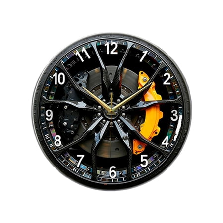 kowaku Car Wheel Wall Clock Timepiece Wall Ornament. Decorative Clock for Living Room, Children Room Bedroom Office Home Decoration 20cm