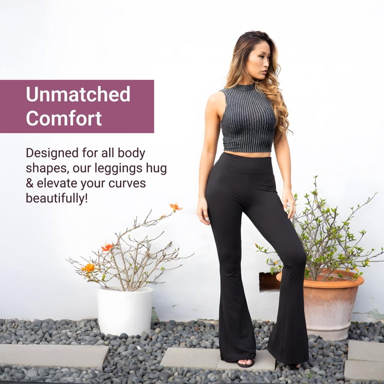 Satina XX-Large High Waisted Flare Palazzo Wide Leg Pants in Black