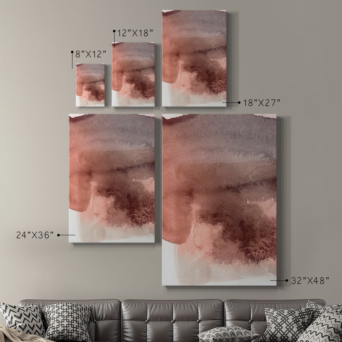 Red Ochre Abstract II Premium Gallery Wrapped Canvas - Ready to Hang