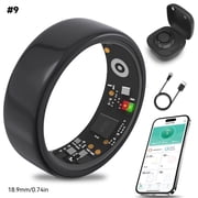 SIMDOO Ring for Women Men - Fitness & Sleep Tracker, 24/7 Heart Rate & Blood Oxygen, Ceramic Finish, 5ATM+IP68 Waterproof, 5-Day Battery, No Subscription
