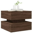 thumbnail image 4 of vidaXL Coffee Table with LED Lights Brown Oak 50x50x40 cm, 4 of 5