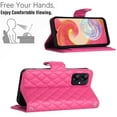 thumbnail image 4 of Faux Leather Wallet Case Compatible with Samsung Galaxy A05 | Classic Wrist Strap Flip Case | Ultra Slim Card Slots Stand Function Shockproof Phone Cover for Samsung Galaxy A05 - Rose, 4 of 7