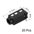 thumbnail image 2 of 3.5 mm Audio Jack Connector PCB Mount Female Socket 4Pin PJ-320A 20pcs, 2 of 4