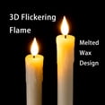 thumbnail image 2 of Velas cónicas de cera sin llama Homemory de 24 cm color marfil con control remoto, 2 of 9