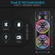 thumbnail image 2 of Audiobox ABX-214R Altavoz Bluetooth portátil dual de 12 pulgadas, ligero pero ruidoso con graves, luces de fiesta RGB, micrófono inalámbrico, controles de volumen, agudos y graves, 37 pulgadas de alto, 2 of 5