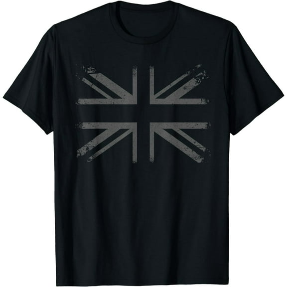 Retro Black Union Jack Vintage British Flag Great Britain UK T-Shirt