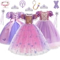 thumbnail image 2 of Vestido de Rapunzel para niña, disfraz de princesa para fiesta de Cosplay, regalo de cumpleaños enredado, disfraz de Halloween para niños de 2 a 10 años Fivean unisex, 2 of 2