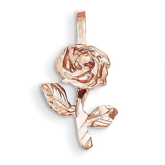 14k Rose-Gold Rose Charm