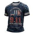 thumbnail image 2 of 911 25th Anniversary Tshirt Hope Honor Courage Printed T Shirts for Man 9 11 Shirt Never Forget Crewneck Tshirt Faith Vintage Hope (Blue,XXXXXL), 2 of 4