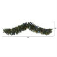 thumbnail image 2 of 6' Flocked Artificial Christmas Garland with 50 Multicolored LED Lights and Berries, 2 of 5