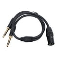 thumbnail image 1 of XLR Male to 1/4 Male TRS to XLR 3 Pin Cable, TRS to Dual XLR Male Y Splitter Stereo Cable Balanced 6.35mm Plug to 3 Pin XLR Male 6.35mm to 2 XLR Patch Cable, 1 of 7