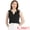 Black, variant on Sleeveless Blouse Top Office Work Shirt XS White