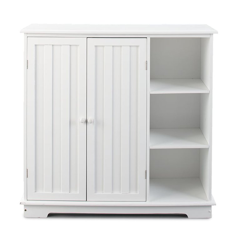 Beadboard Wooden Storage Cabinets or Baskets