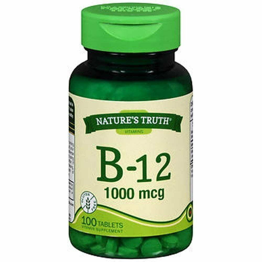 Nature's Truth Vitamins B12 Support Metabolism, Gluten Free, 100ct, 3