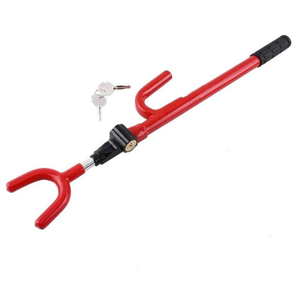 SD Steering Wheel Lock With Key Vehicle Anti-theft Device - Red