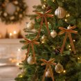 thumbnail image 6 of Trovenix 12 Pack Christmas Vintage Double Ear Velvet Bow Hanging Ornaments Set For Xmas Tree Holiday House Party Decoration, 6 of 6