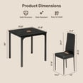 thumbnail image 3 of Aiho 3 Pieces Dining Table Set for 2 - Gray, 3 of 7