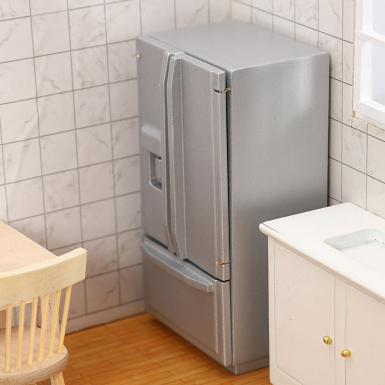 Refrigerator Miniature Kitchen Fridge Mini Toy Model Furniture 12  Accessories Doll Toys Scale Play Appliance House