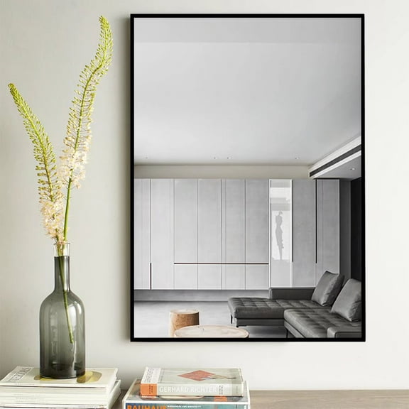 Wall Mirror Decorative Wall Mirror Bathroom Mirror Rectangle Mirror for Bedroom Living Room Dining Room 24" x 36" Black