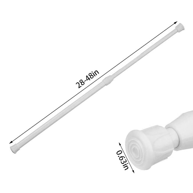 Langgg Tringle à Rideau de Douche Télescopique Sans Perçage Réglable Mini Barre de Rideau de Fenêtre, 70-120cm