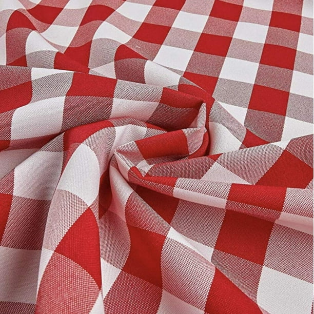 Checkered 1" Gingham 100 Polyester Buffalo Check Fabric by the 5, 10