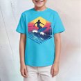thumbnail image 2 of TOWED22 Boys Short Sleeve Graphic Tees 5-14 Years Crew Neck T-Shirts Prints Casual Summer Tops(Sky Blue,2-3 Y), 2 of 4