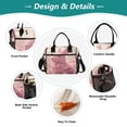 thumbnail image 3 of Lunch Bag Insulated Lunch Box Leakproof Reusable Cooler Tote Adjustable Shoulder Strap for Men Women Pink Rabbit Made Of Petals 9L, 3 of 6