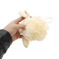 thumbnail image 3 of Unique Bargains 1 Pc Rabbit Bath Shower Loofah Sponge Body Puffs Beige, 3 of 6