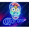 thumbnail image 2 of Queen Sense 24"x24" Coronas Haunted Skull Skeleton LED Sign Light Neon Signs With Dimmer Party Home Wall Decor Lights W124CHS-XLED, 2 of 4