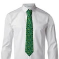 thumbnail image 5 of Zufioo Tennis Rackets and Balls Print Men's Silk Tie, Business Suit Tie - Anti-floating Buckle Design, Clothing Accessories Suitable for Business, Daily Life, Banquets, 5 of 7