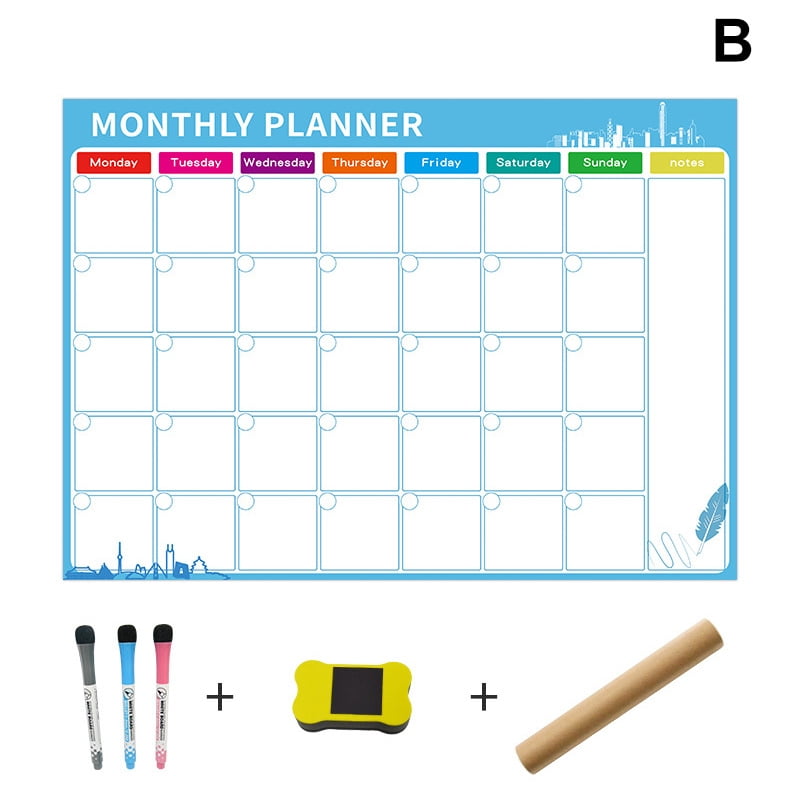 Erasable Calendar for Fridge Whiteboard Calendars Monthly