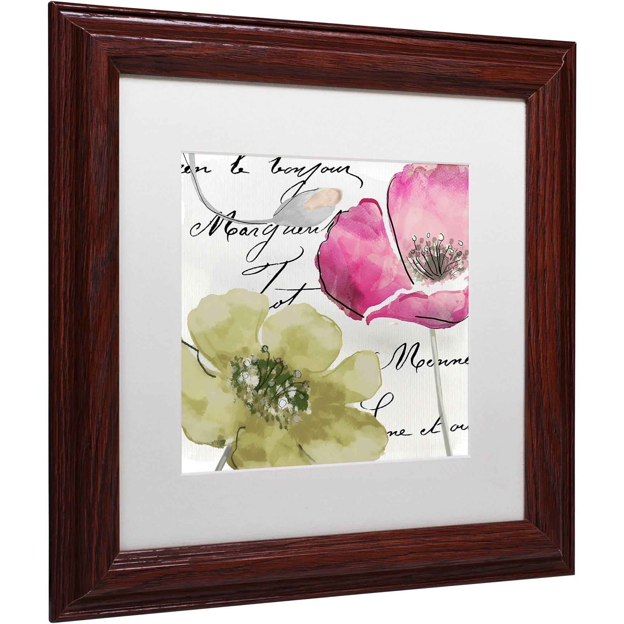 Trademark Fine Art "Fleurs de France IV" Canvas Art by Color Bakery White Matte, Wood Frame