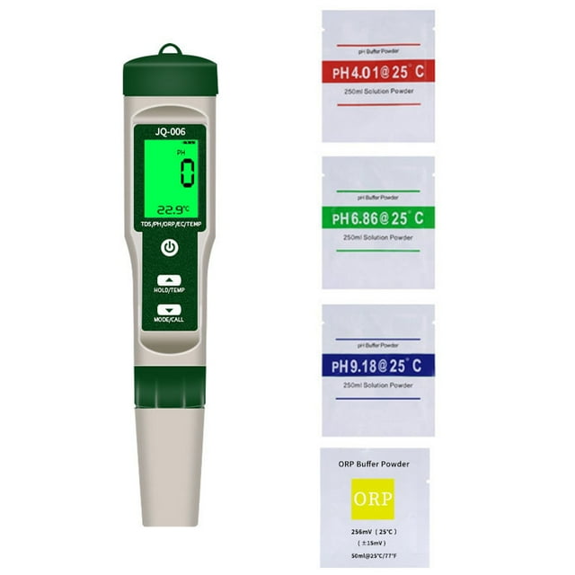 10-in-1 Water Quality Tester with Backlight - Multi-Function pH Meter for TDS, Temperature, H2, ORP, EC, Salinity, and Nutrient Solution Analysis - Portable and Accurate for Home Use