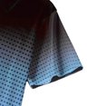 thumbnail image 4 of ZVNAΖH Mens Ombre Print Shirt, Short Sleeve Button Down Lapel Collar Mesh Sport Top, S-3XL, 4 of 6