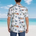 thumbnail image 4 of Fotbe Trains And Cactuse Camisa Hawaiana para Hombre Unisex – Camisa Casual de Verano con Botones de Manga Corta de Algodón y Lino,Large, 4 of 7