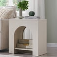 thumbnail image 6 of SinCiDo Modern Arched Nightstands Set of 2 with Charging Station, Bedside Table with Open Shelf Storage for Bedroom, Living Room, 6 of 7