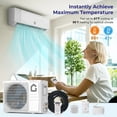 thumbnail image 4 of Memoryfield 12,000 BTU Ductless Mini Split Air Conditioners with Heater, 21 SEER2 AC Heat Pump, 115V WiFi, Quiet, Install Kit, Up to 750 Sq Ft, White, 4 of 9