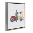 thumbnail image 3 of Stupell Industries Eclectic Summer Beach Wagon Gray Floating Frame Canvas Art, 18 x 18, by Carrie Cantwell, 3 of 8