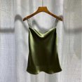 thumbnail image 3 of DAFPZW Women's Silk Satin Camisole Summer Sleeveless V-Neck Tank Top Cami Silky Basic Tank Shirt Blouses, 3 of 5