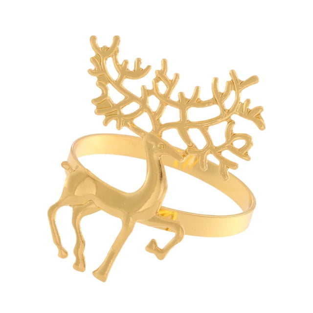 Adornos De Anillos De Servilleta Con Forma De Ciervo, Porta Servilletas Decorativo Para Decoración De Bodas, Color Dorado Oro