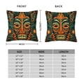 thumbnail image 2 of Hawaiian Tiki Tribal Retro Throw Pillow Covers Decorative Pillowcases for Bed Couch Home Decor Car Sofa 20x20, 2 of 6