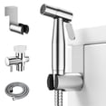 thumbnail image 1 of Arofa Pulvérisateur Bidet Portatif pour Toilettes - Contrôle de Pression d'Eau Réglable avec Boyau de Bidet pour Lavage Féminin, Acier Inoxydable Nickel Brossé, 1 of 6