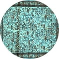 thumbnail image 1 of Ahgly Company Indoor Round Persian Light Blue Traditional Area Rugs, 7' Round, 1 of 4