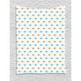 thumbnail image 1 of Fish Tapestry, Bicolored Flock of Fish Bubbles Motif on Plain Background Illustration, Wall Hanging for Bedroom Living Room Dorm Decor, 60W X 80L Inches, White Sky Blue and Orange, by Ambesonne, 1 of 2